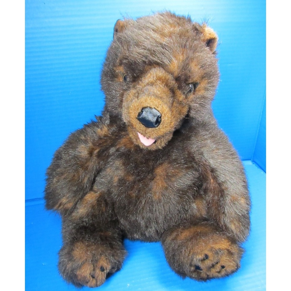 Disney Parks 17" Plush Grizzly Bear Full Body Hand Puppet Hidden Mickey Paws